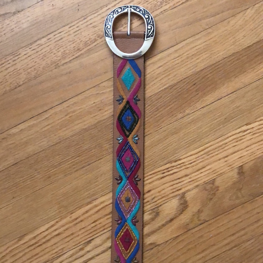 Women’s Colorful Embroidered and Beaded Belt